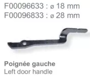 kopie LEGRAS - páka vrat zahnutá levá (28 mm)