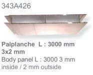 LEGRAS - panel bočnice dl. 3000 mm (2-2mm)