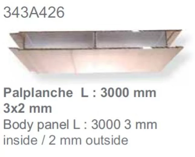 LEGRAS - panel bočnice dl. 3000 mm (2-2mm)
